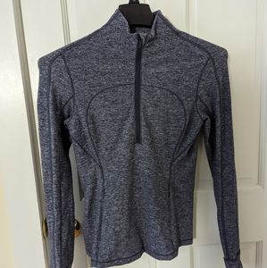 Lululemon Run Briskly 1/2 Zip size 6 Heathered cadet blue